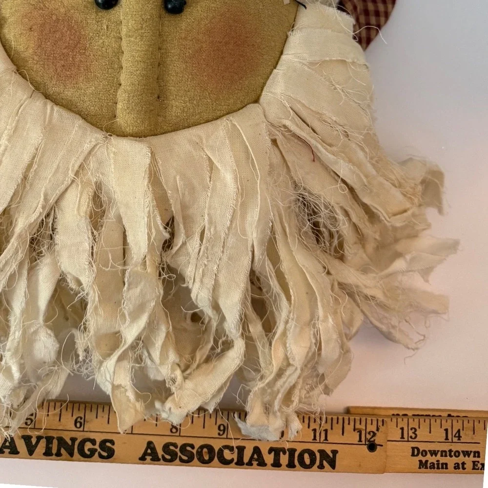 Primitive Country Santa Claus Head Rustic Farmhouse Christmas‎ Decor. NEW W TAG